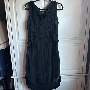 Gypsy 05 Black Textured High Low Dress